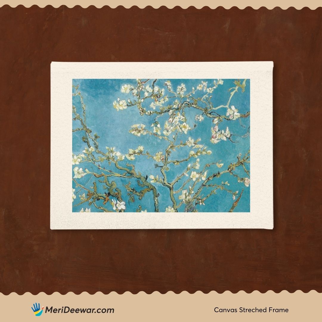 Almond Blossom Painting By Van Gogh 3 : 4 Horizontal New Premium Wall Art Canvas by MeriDeewar