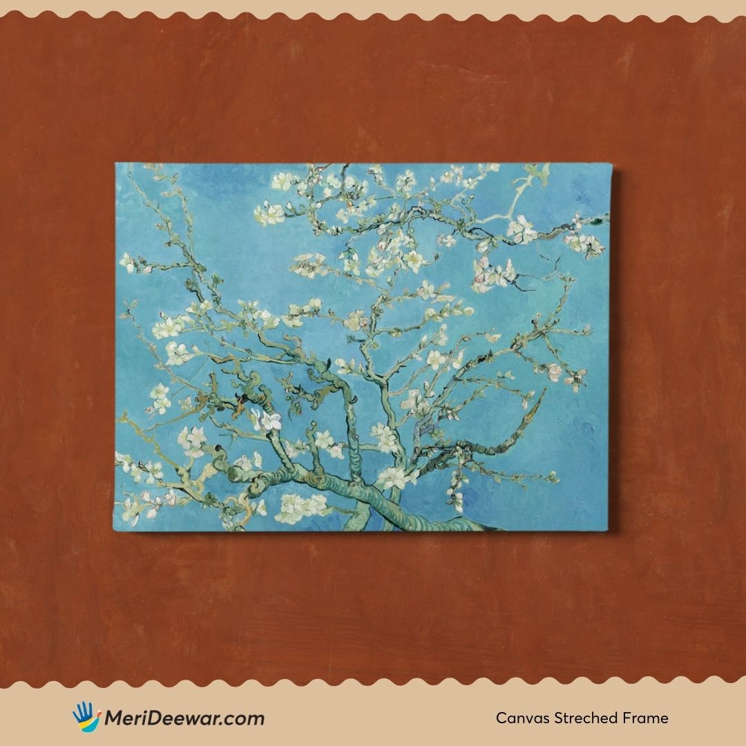 Almond Blossoms 3 : 4 Vertical New Premium Wall Art Canvas by MeriDeewar