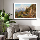 Alpine Tranquility – Majestic Mountain Landscape 2 : 3 Horizontal Premium Wall Art Canvas by MeriDeewar