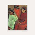 Amrita Sher-Gil Three Girls Painting | Indian Women Wall Art for Living Room 3 : 4 Vertical Premium Wall Art Canvas by MeriDeewar