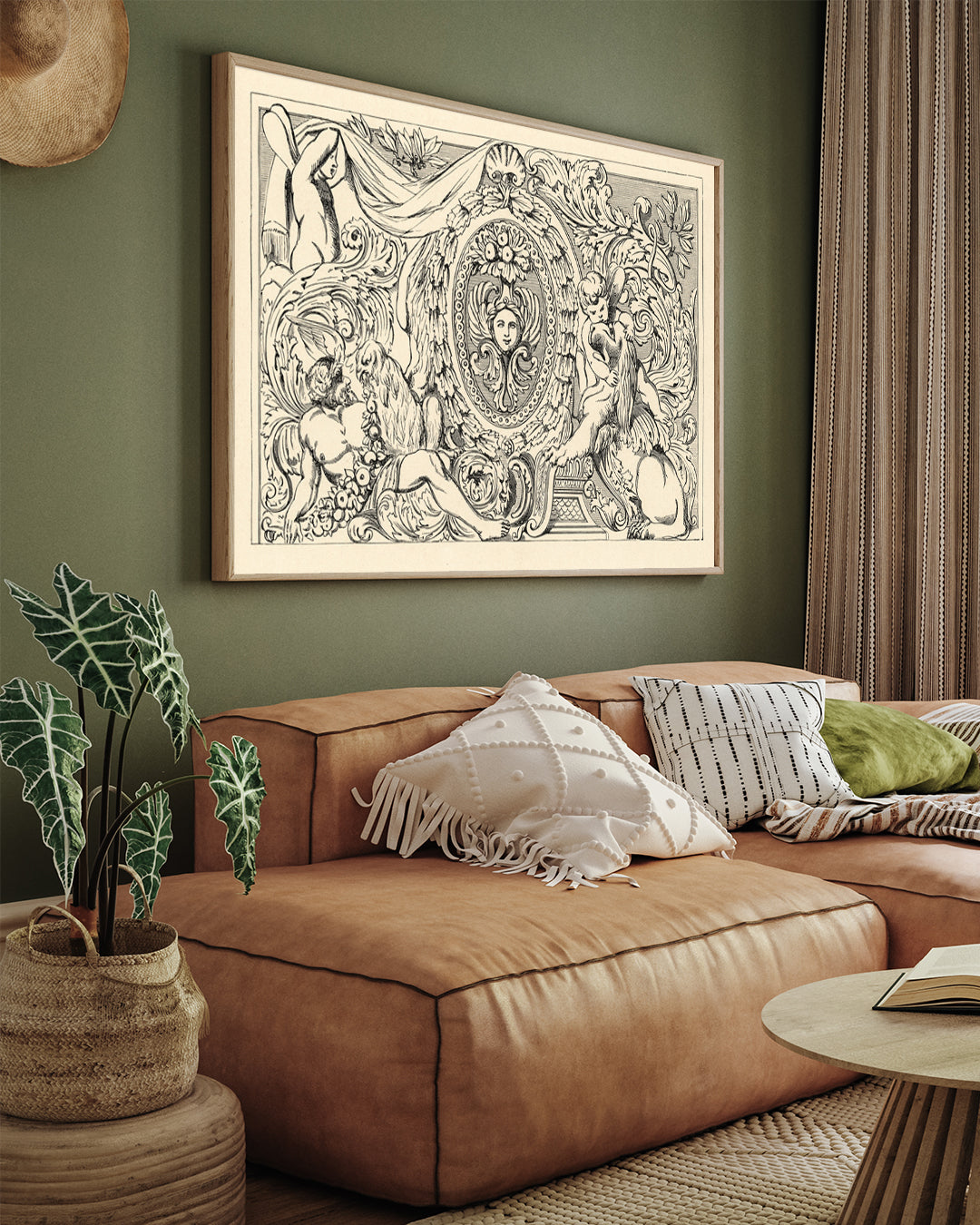 Ancient Mythology Pattern Ornament 3 : 4 Horizontal New Premium Wall Art Canvas by MeriDeewar