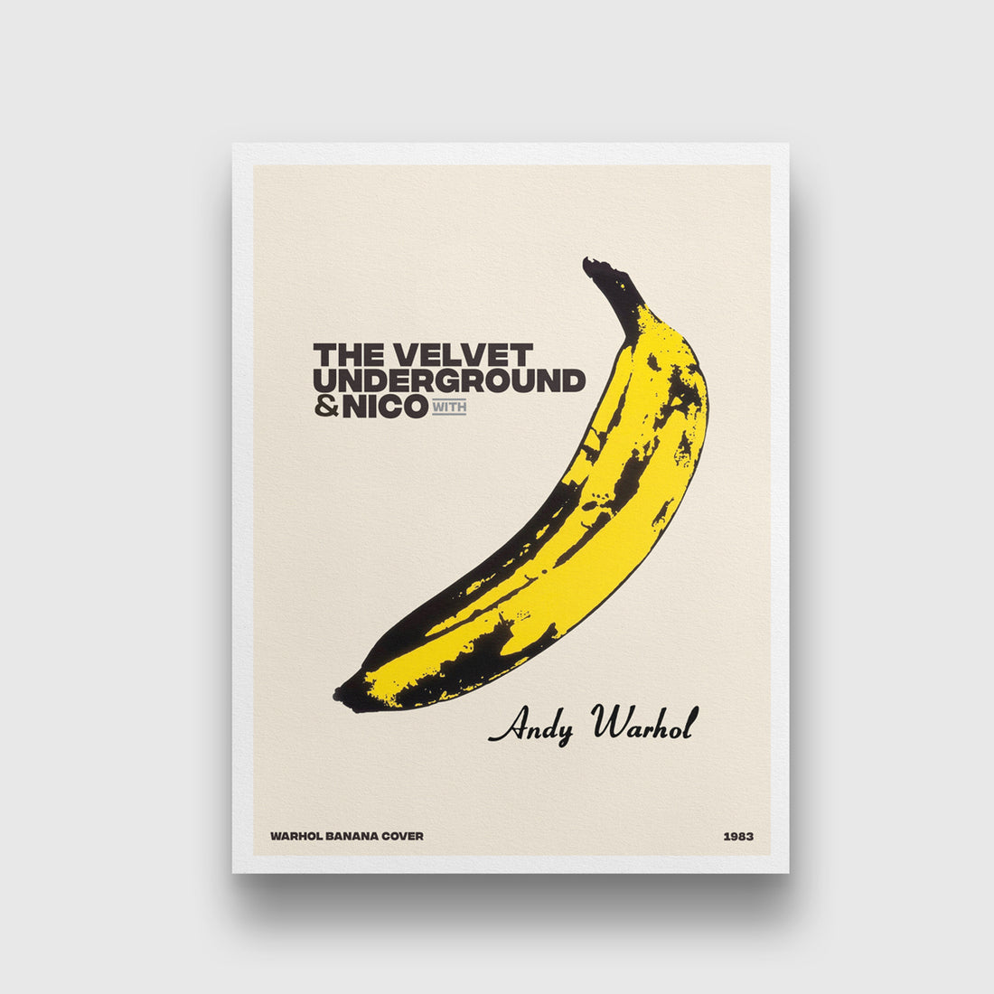 Andy Warhol Banana Painting 3 : 4 Vertical New Premium Wall Art Canvas by MeriDeewar