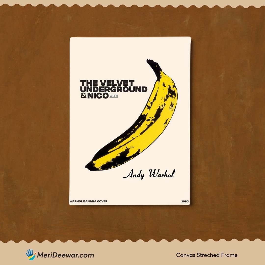 Andy Warhol Banana Painting 3 : 4 Vertical New Premium Wall Art Canvas by MeriDeewar