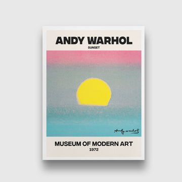 Andy Warhol Sunset Blue Painting 3 : 4 Vertical New Premium Wall Art Canvas by MeriDeewar