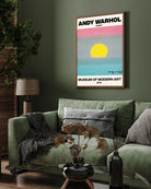 Andy Warhol Sunset Blue Painting 3 : 4 Vertical New Premium Wall Art Canvas by MeriDeewar