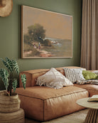 Antal Neogrády Painting Deti pri jazere 3 : 4 Horizontal New Premium Wall Art Canvas by MeriDeewar