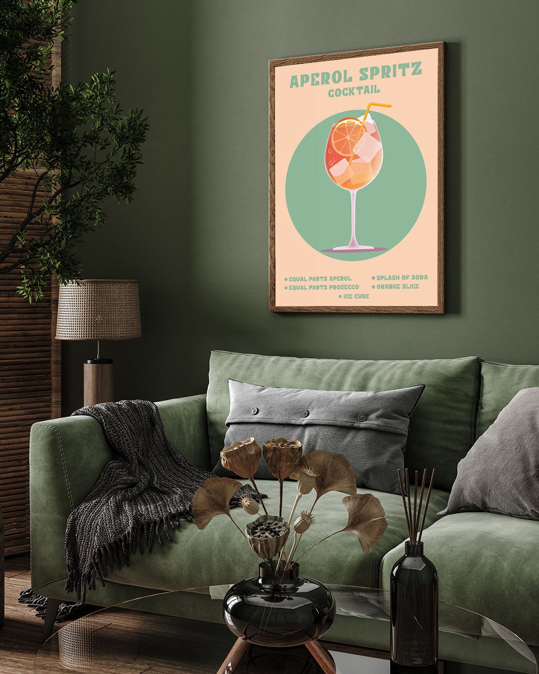 Aperol Spritz Artwork 3 : 4 Vertical New Premium Wall Art Canvas by MeriDeewar