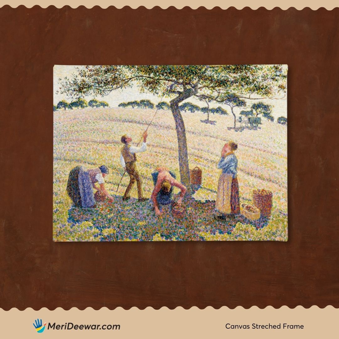 Apple Harvest Painting by Camille Pissarro 3 : 4 Horizontal New Premium Wall Art Canvas by MeriDeewar