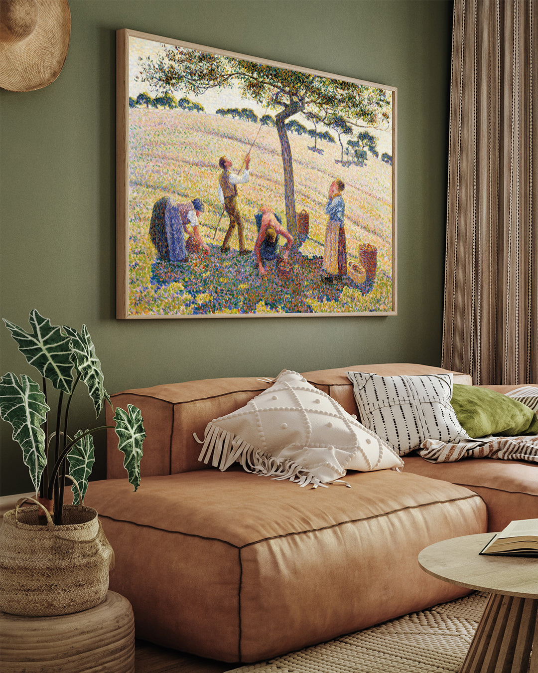 Apple Harvest Painting by Camille Pissarro 3 : 4 Horizontal New Premium Wall Art Canvas by MeriDeewar
