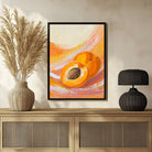 Apricot Abstract Painting - Transform Your Space with Color 3 : 4 Vertical New Premium Wall Art Canvas by MeriDeewar