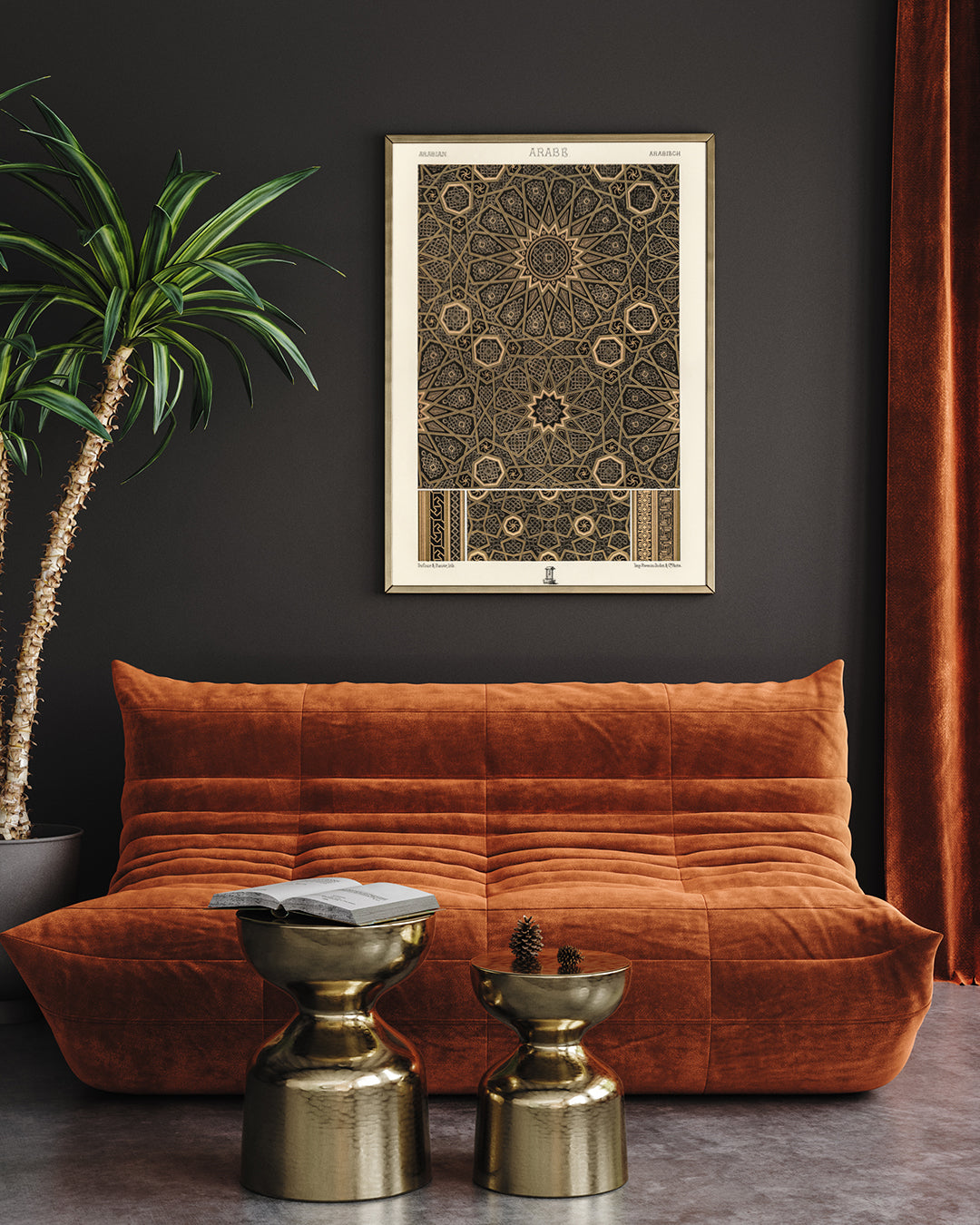 Arabian Mosaic Pattern Artwork 3 : 4 Vertical New Premium Wall Art Canvas by MeriDeewar