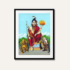 Ardhanari Nateshwar Shiva-Parvati Painting – Raja Ravi Varma Indian Mythology Wall Art | MeriDeewar 3 : 4.2 Vertical Premium Wall Art Canvas by MeriDeewar