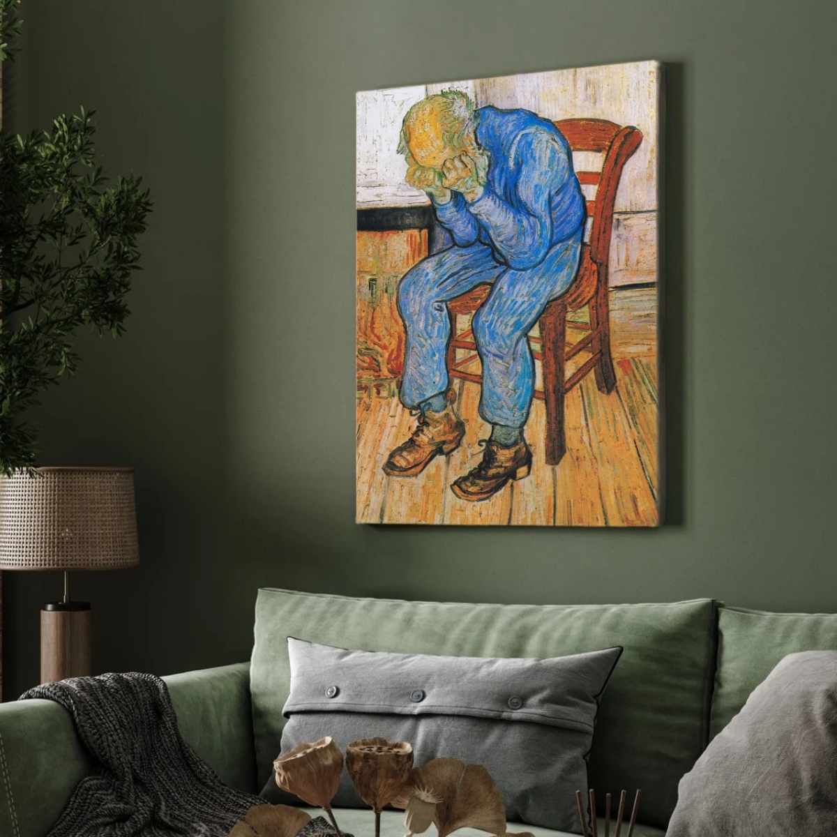 At Eternity's Gate by Van Gogh | Emotional Portrait Wall Painting for Living Room | Giclée Print 3 : 4 Vertical Premium Wall Art Canvas by MeriDeewar
