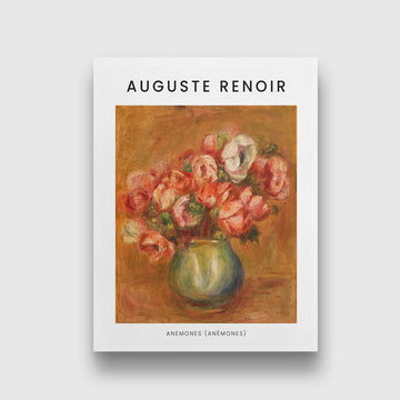 Auguste Renoir Anemones Painting 3 : 4 Vertical New Premium Wall Art Canvas by MeriDeewar