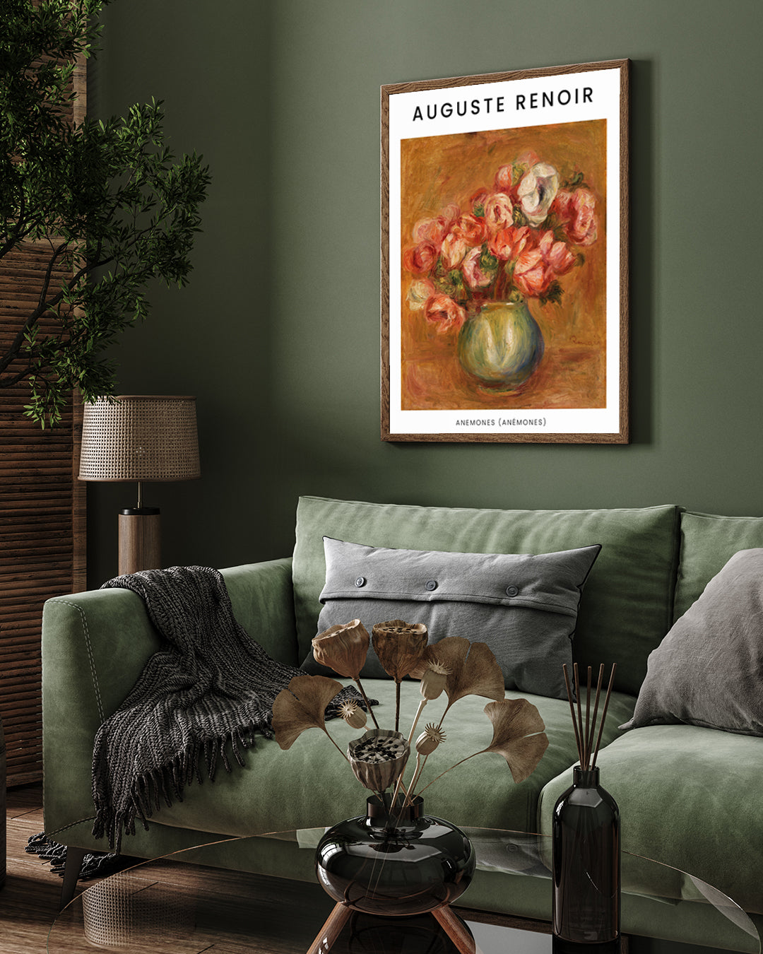 Auguste Renoir Anemones Painting 3 : 4 Vertical New Premium Wall Art Canvas by MeriDeewar
