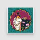 Authentic Pichwai Painting – Indian Cultural Decor on MeriDeewar 1 : 1 Square Premium Wall Art Canvas by MeriDeewar