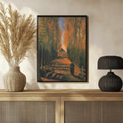 Autumn Tree Lined Path Painting for Living Room | Van Gogh Nature Wall Art | Giclée Print 2 : 3 Vertical Premium Wall Art Canvas by MeriDeewar