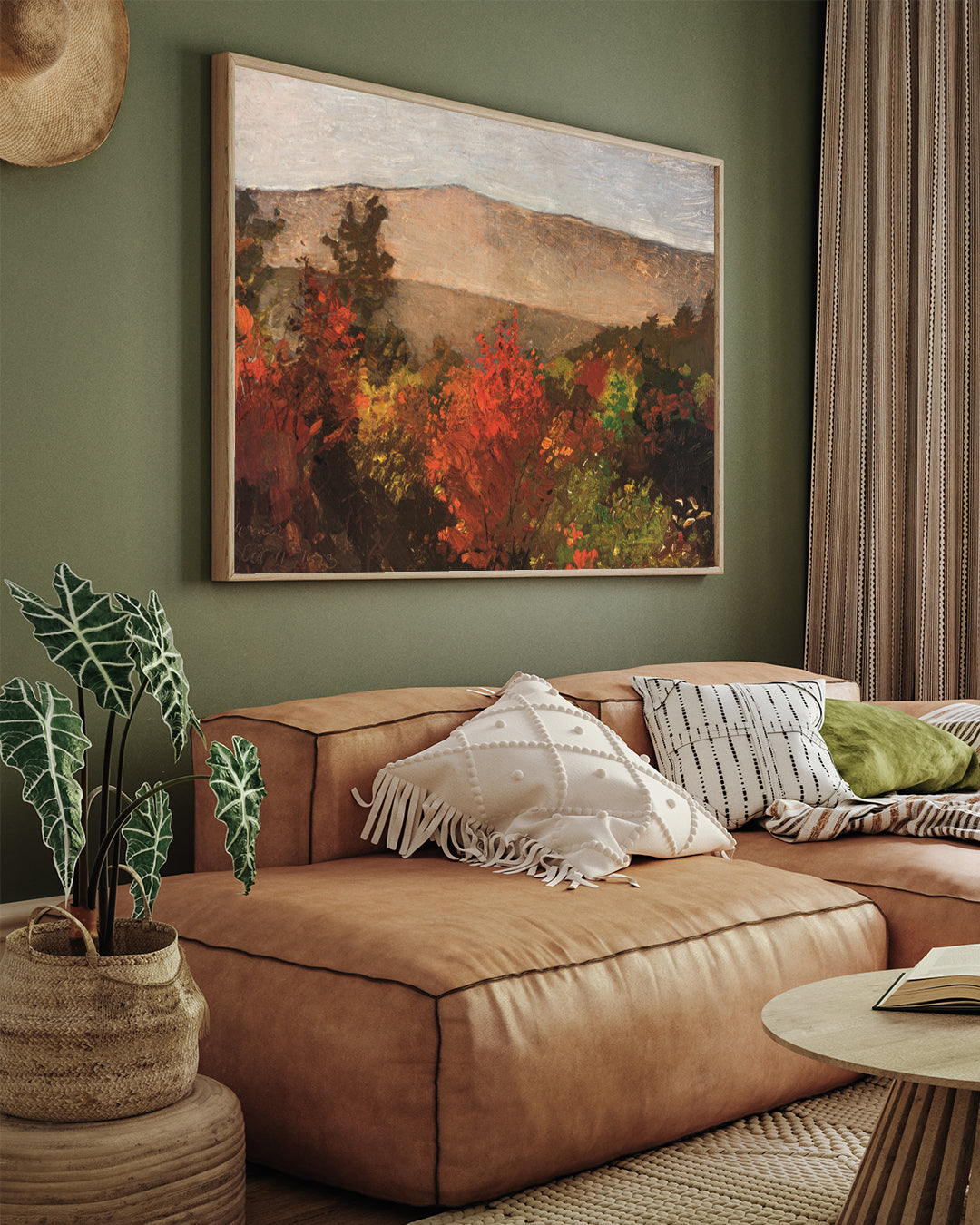 Autumn Treetops Painting By Winslow Homer 3 : 4 Horizontal New Premium Wall Art Canvas by MeriDeewar