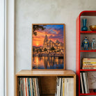 Ayodhya Ram Mandir | Sacred Sarayu Sunset Temple Heritage Canvas Curate Pinewood Premium Wall Art Canvas by MeriDeewar