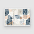 Azure Flow – Modern Mid-Century Geometric Abstract Wall Art Print 2 : 3 Horizontal Premium Wall Art Canvas by MeriDeewar
