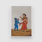 Bala Krishna Beseeching His Mother for Some Milk Painting 2 : 3 Vertical Premium Wall Art Canvas by MeriDeewar