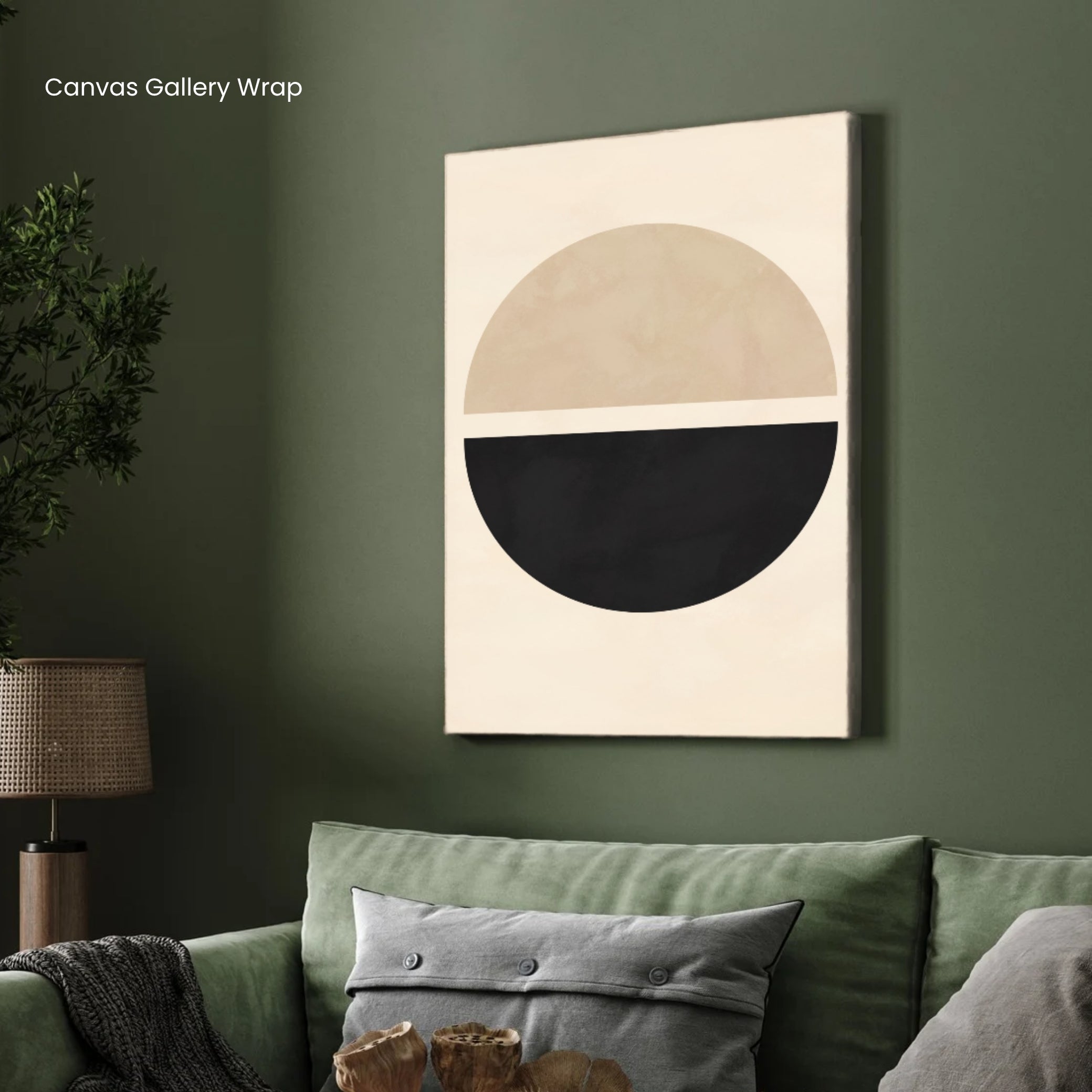 Balanced Horizon – Minimal Geometric Abstract Wall Art | Modern Home Decor 2 : 3 Vertical Premium Wall Art Canvas by MeriDeewar