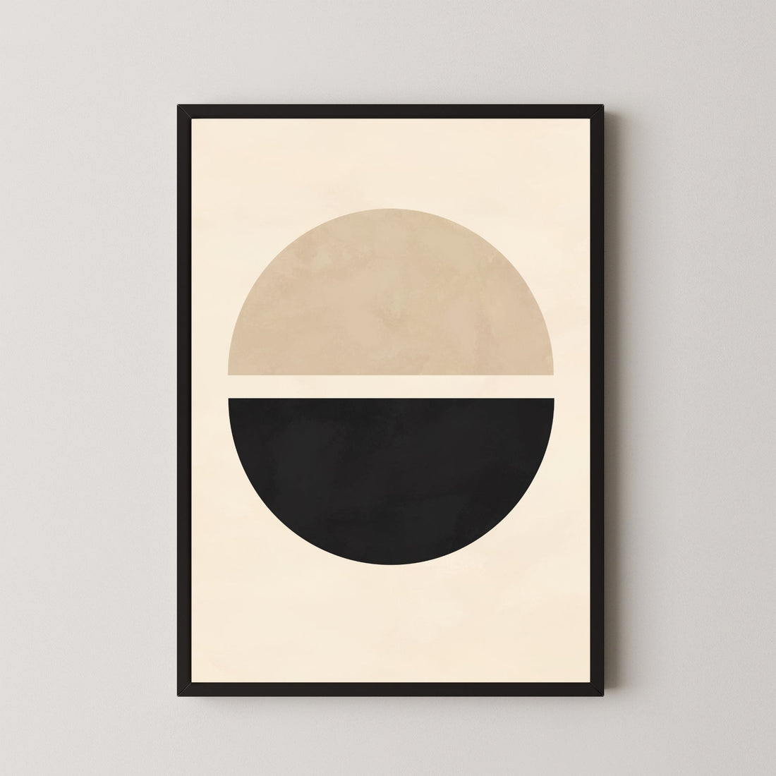 Balanced Horizon – Minimal Geometric Abstract Wall Art | Modern Home Decor 2 : 3 Vertical Premium Wall Art Canvas by MeriDeewar