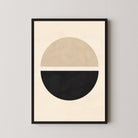 Balanced Horizon – Minimal Geometric Abstract Wall Art | Modern Home Decor 2 : 3 Vertical Premium Wall Art Canvas by MeriDeewar