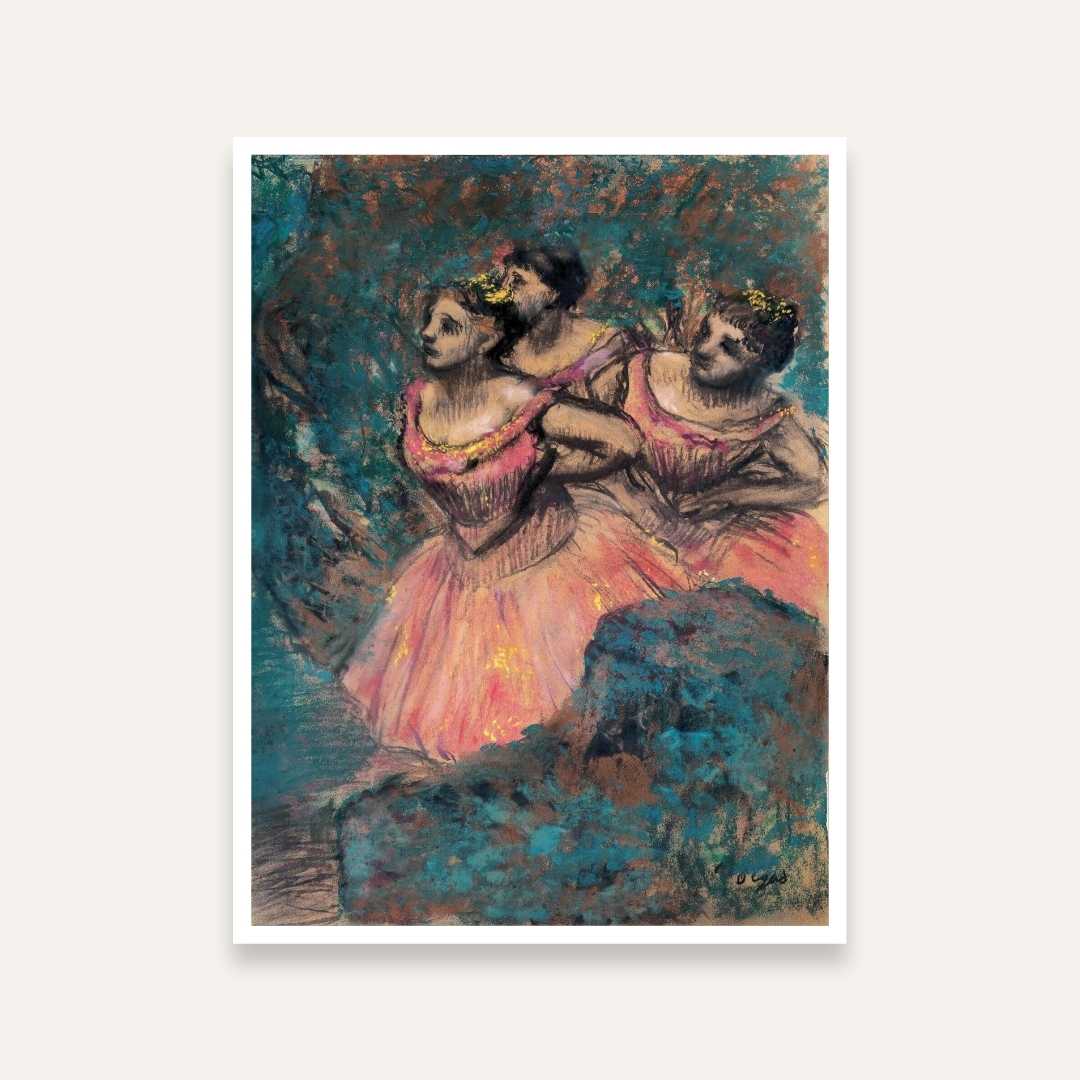 Ballet Dancers Painting for Living Room | Edgar Degas Wall Art | Giclée Fine Art Print 3 : 4 Vertical Premium Wall Art Canvas by MeriDeewar