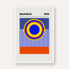 Bauhaus 1919 Concentric Circles Exhibition Poster | Retro Minimalist Framed Print 2 : 3 Vertical Premium Wall Art Canvas by MeriDeewar