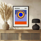 Bauhaus 1919 Concentric Circles Exhibition Poster | Retro Minimalist Framed Print 2 : 3 Vertical Premium Wall Art Canvas by MeriDeewar
