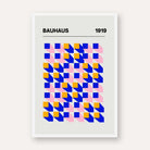 Bauhaus 1919 Geometric Cubes Exhibition Poster | Retro Minimalist Framed Print 2 : 3 Vertical Premium Wall Art Canvas by MeriDeewar