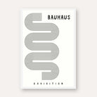 Bauhaus "1919" Minimalist Kinetic S-Curve and Semi-Circle Poster | Vertical High-Contrast White Framed Wall Art (Copy) 2 : 3 Vertical Premium Wall Art Canvas by MeriDeewar