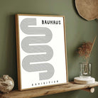 Bauhaus "1919" Minimalist Kinetic S-Curve and Semi-Circle Poster | Vertical High-Contrast White Framed Wall Art (Copy) 2 : 3 Vertical Premium Wall Art Canvas by MeriDeewar