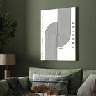 Bauhaus "Ausstellung 1919" Interlocking Linear Arch Tracks Poster | Vertical High-Contrast White Framed Wall Art 2 : 3 Vertical Premium Wall Art Canvas by MeriDeewar