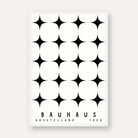 Bauhaus "Ausstellung 1923" Four-Point Geometric Star Matrix Poster | Vertical High-Contrast White Framed Wall Art 2 : 3 Vertical Premium Wall Art Canvas by MeriDeewar