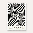 Bauhaus "Ausstellung 1923" Kinetic Optical Spiral Poster | Vertical High-Contrast White Framed Wall Art 2 : 3 Vertical Premium Wall Art Canvas by MeriDeewar