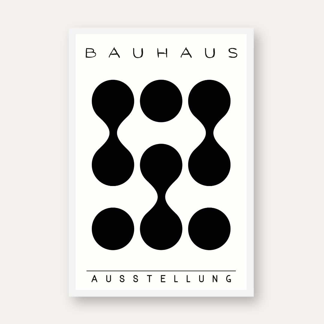 Bauhaus Ausstellung Connected Organic Shapes Poster | MeriDeewar