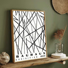 Bauhaus "Exhibition 1923" Abstract Intersecting Lines Poster | Vertical High-Contrast White Framed Wall Art 2 : 3 Vertical Premium Wall Art Canvas by MeriDeewar