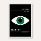 Bauhaus Exhibition Green Eye Geometric Poster | Vertical High-Contrast White Framed Wall Art 2 : 3 Vertical Premium Wall Art Canvas by MeriDeewar
