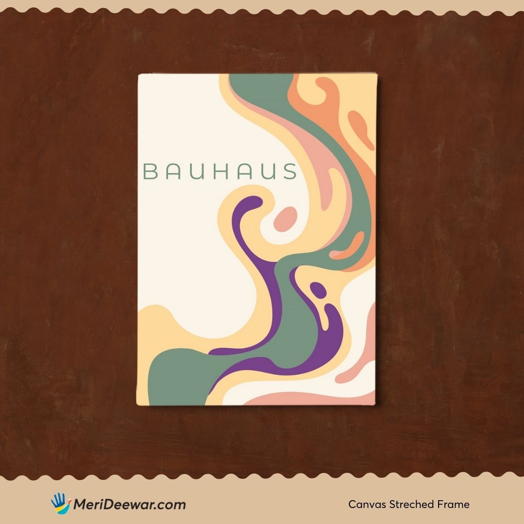 Bauhaus Fantasy Artwork 3 : 4 Vertical New Premium Wall Art Canvas by MeriDeewar