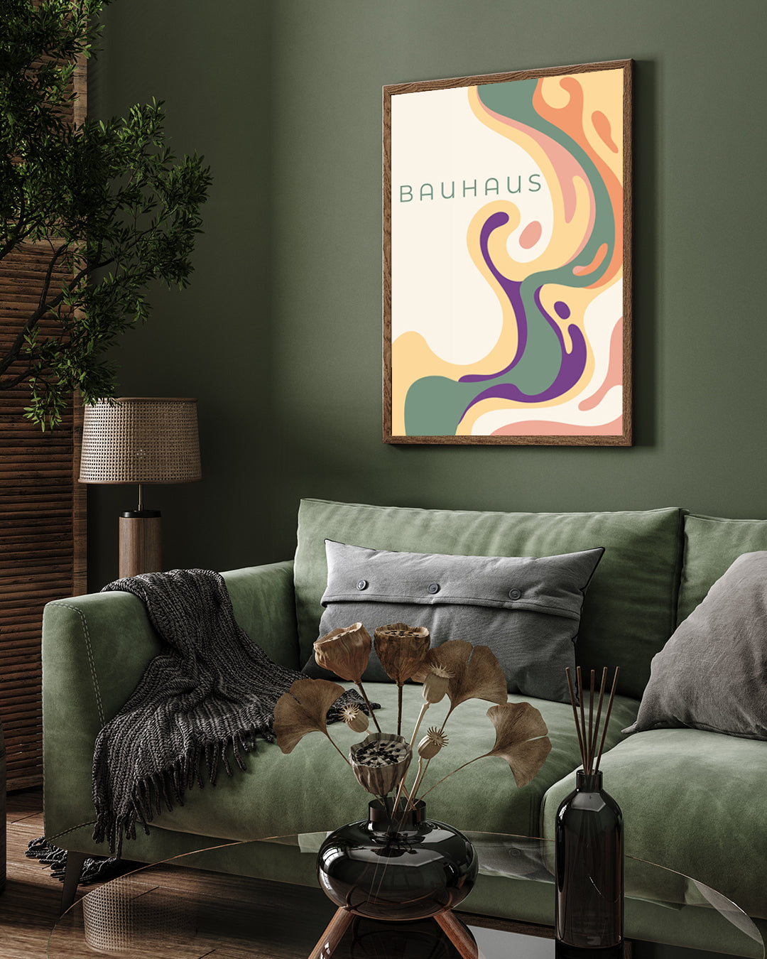 Bauhaus Fantasy Artwork 3 : 4 Vertical New Premium Wall Art Canvas by MeriDeewar
