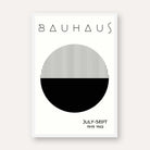 Bauhaus Germany "Exhibition 1919-1923" Half-Solid Half-Linear Circular Poster | Vertical High-Contrast White Framed Wall Art 2 : 3 Vertical Premium Wall Art Canvas by MeriDeewar