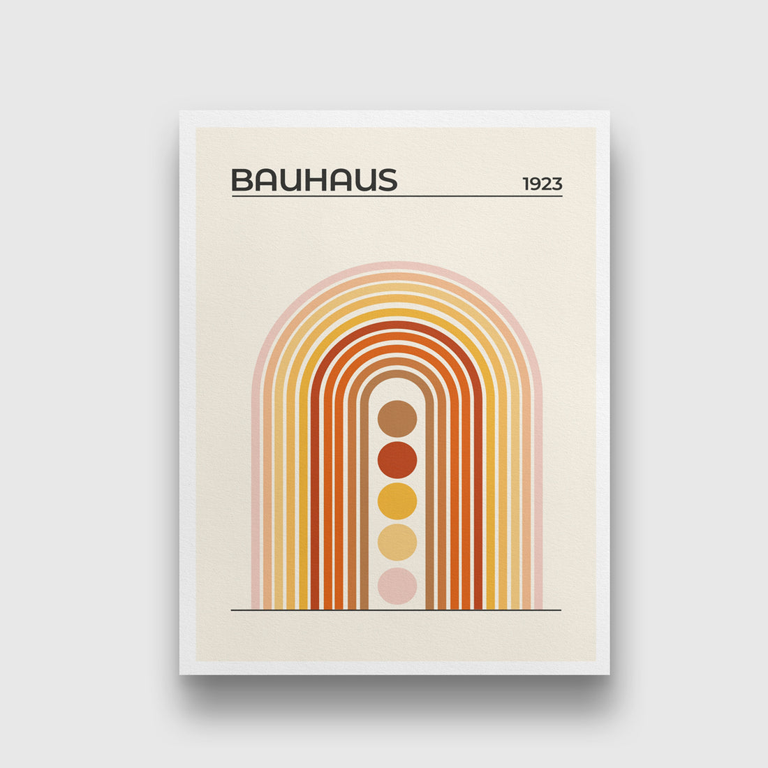 Bauhaus Rainbow Artwork 3 : 4 Vertical New Premium Wall Art Canvas by MeriDeewar