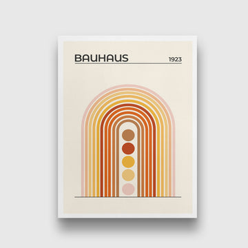 Bauhaus Rainbow Artwork 3 : 4 Vertical New Premium Wall Art Canvas by MeriDeewar