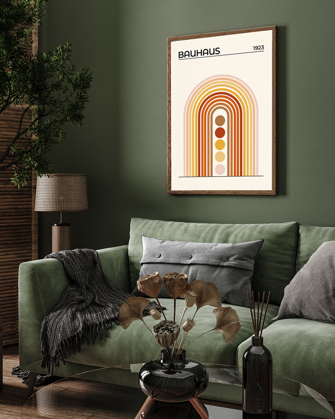 Bauhaus Rainbow Artwork 3 : 4 Vertical New Premium Wall Art Canvas by MeriDeewar