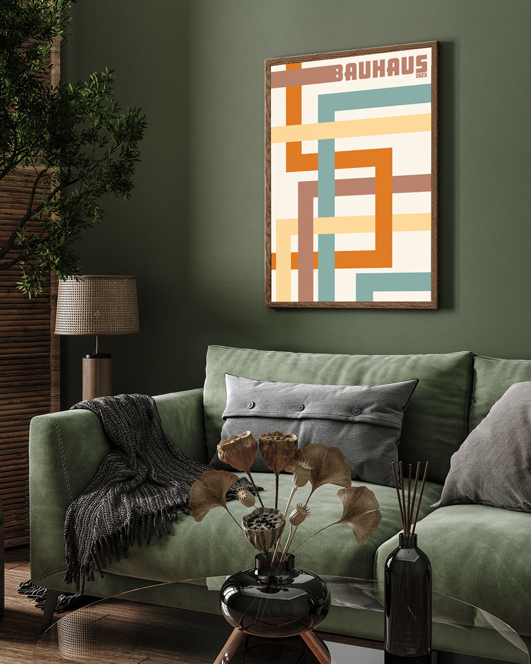 Bauhaus Square Artwork 3 : 4 Vertical New Premium Wall Art Canvas by MeriDeewar
