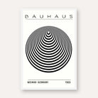 Bauhaus Weimar Germany 1923 Geometric Sphere Poster | Vertical Abstract White Framed Wall Art 2 : 3 Vertical Premium Wall Art Canvas by MeriDeewar