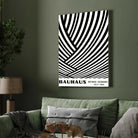 Bauhaus "Weimar Germany July-1923" Intersecting Abstract Lines Poster | Vertical White Framed Wall Art 2 : 3 Vertical Premium Wall Art Canvas by MeriDeewar
