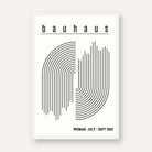 Bauhaus "Weimar July-Sept 1923" Interlocking Linear Arch Poster | Vertical High-Contrast White Framed Wall Art 2 : 3 Vertical Premium Wall Art Canvas by MeriDeewar